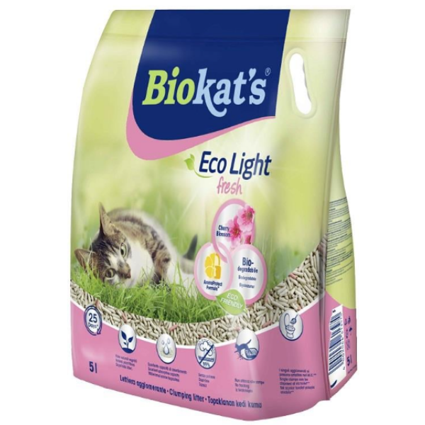 Biokat's Eco Light Fresh Cherry Blossom Pelet Kedi Kumu 5 lt