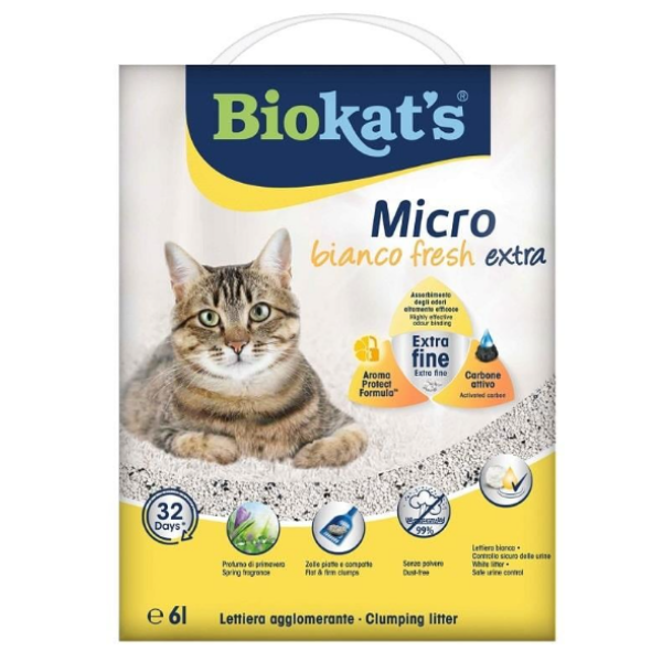 BIOKATS KEDİ KUMU MICRO BIANCO FRESH EXTRA 6LT