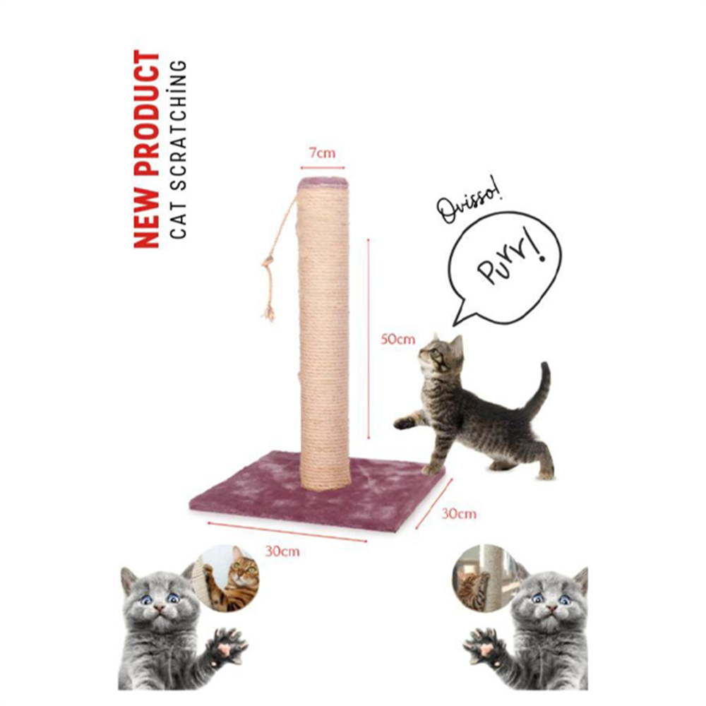 Bordo Kedi Tırmalama Tahtası & Ağacı & Oyun Alanı 50 cm