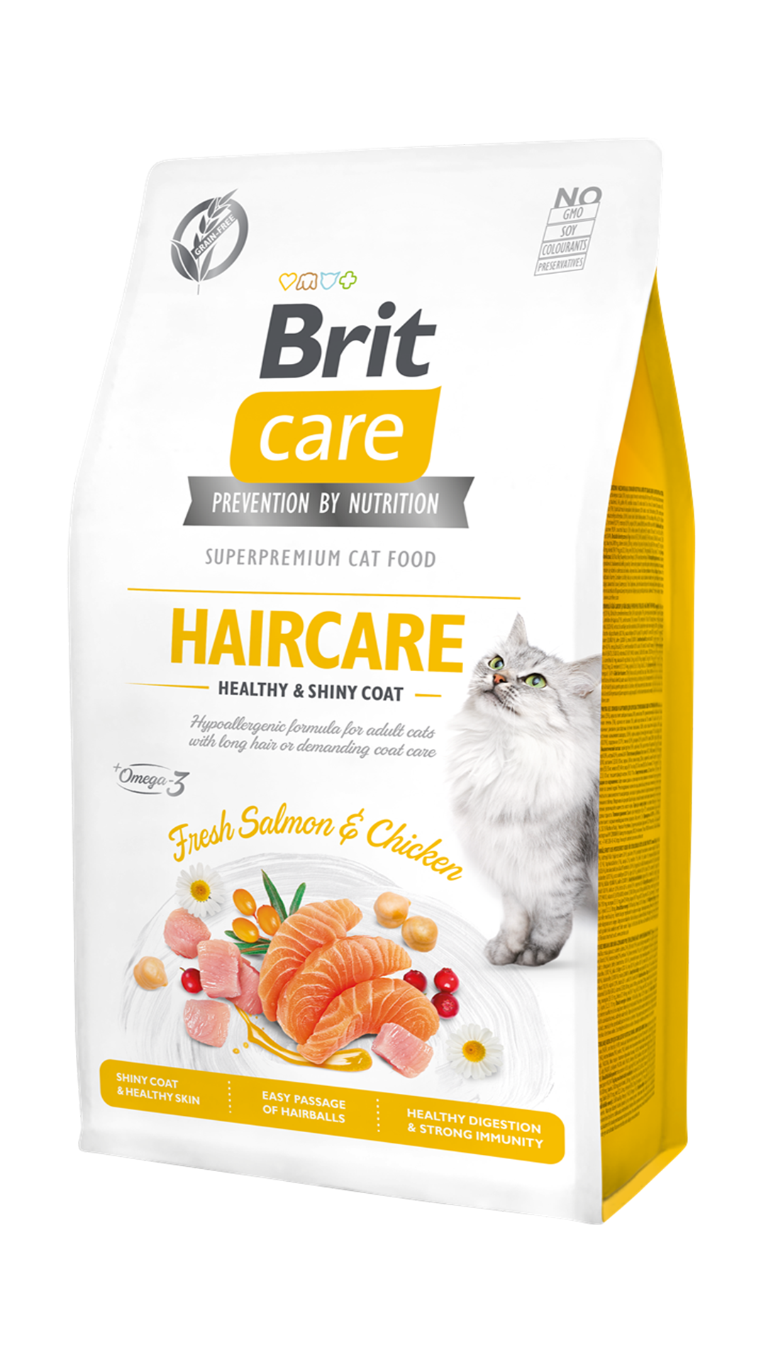 Brit Care Hipoalerjenik Haircare Tavuk Ve Somonlu Tahılsız Yetişkin Kedi Maması 7 Kg