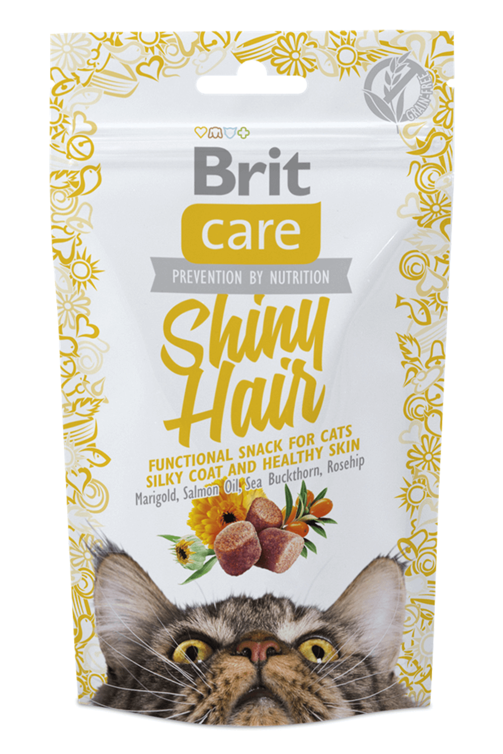 Brit Care Snack Shiny Hair Parlak Tüyler İçin Kedi Ödül Maması 50 Gr