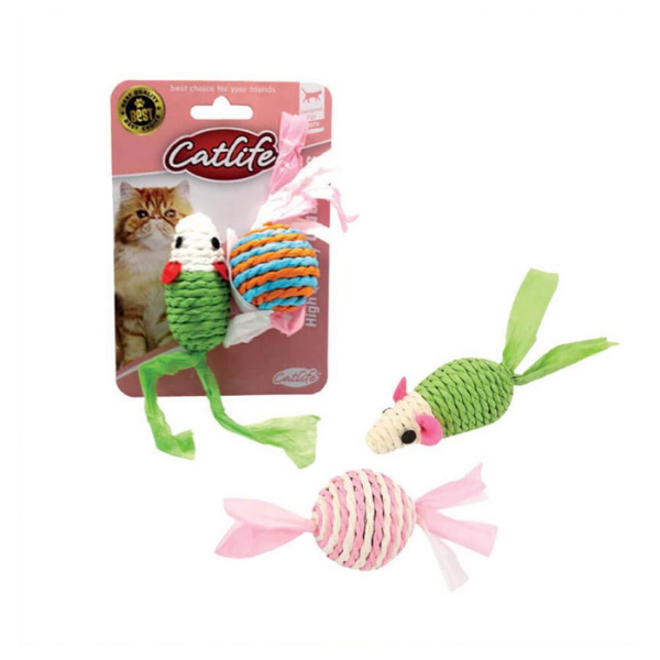 Catlife Kediler İçin Fare Ve Top 2'Li Kedi Oyuncağı