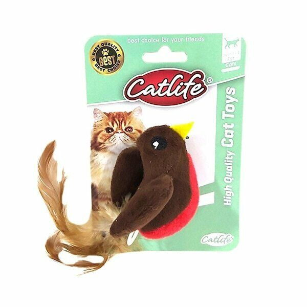 Catlife Kediler İçin Titreşimli Tüylü Kuş Kedi Oyuncağı