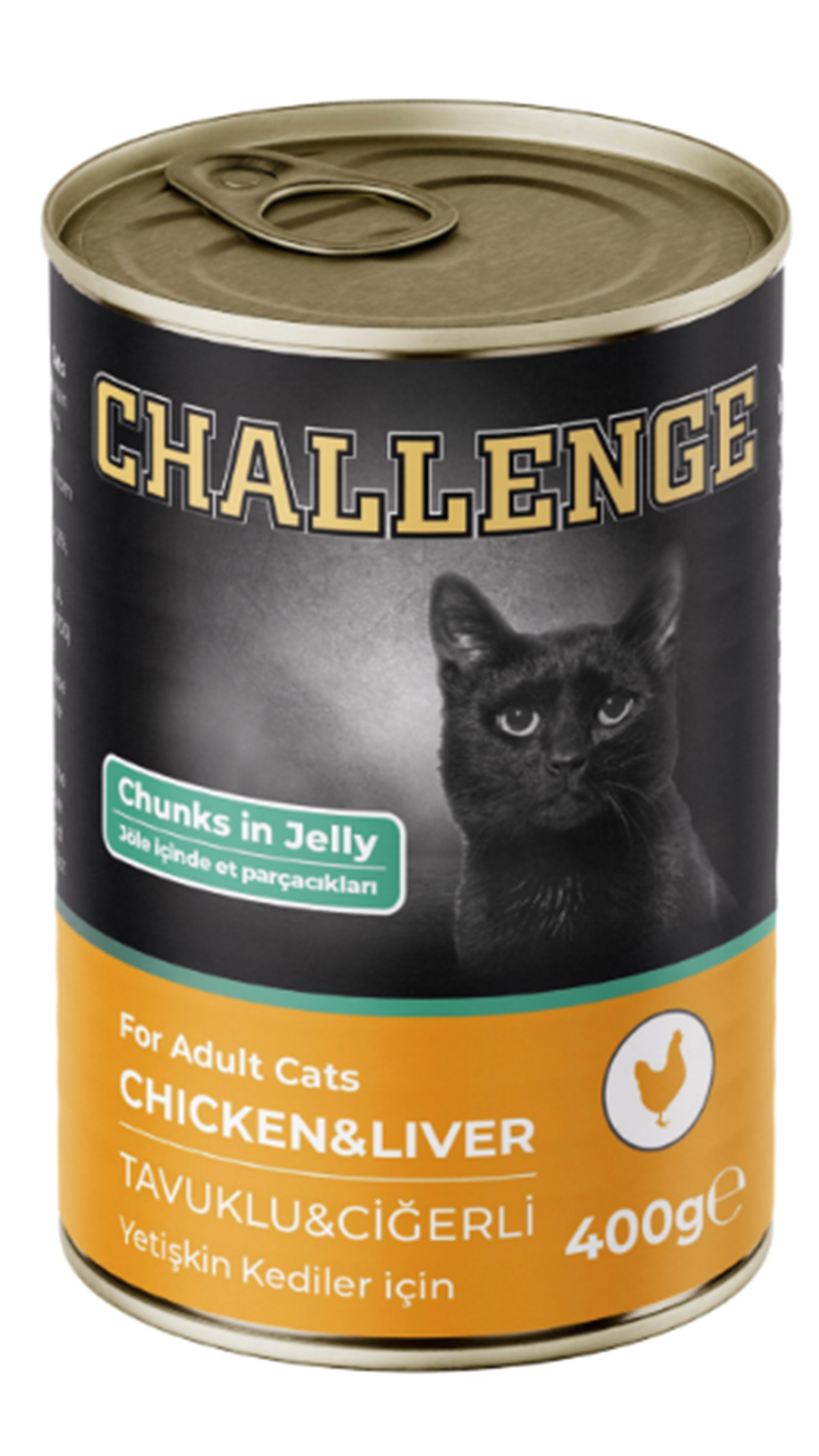 CHALLENGE KONSERVE KEDİ TAVUKLU CİĞERLİ 400GR