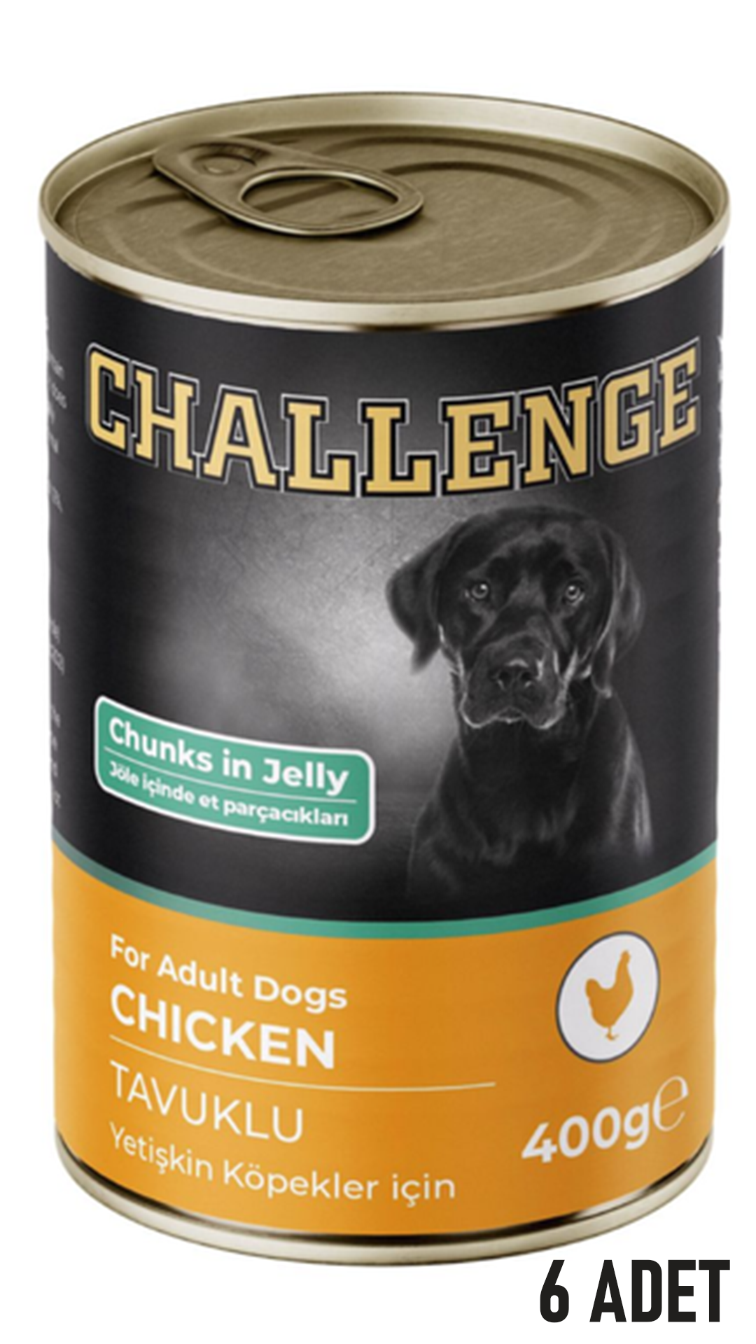 CHALLENGE KONSERVE KÖPEK TAVUKLU 400GR 6 ADET