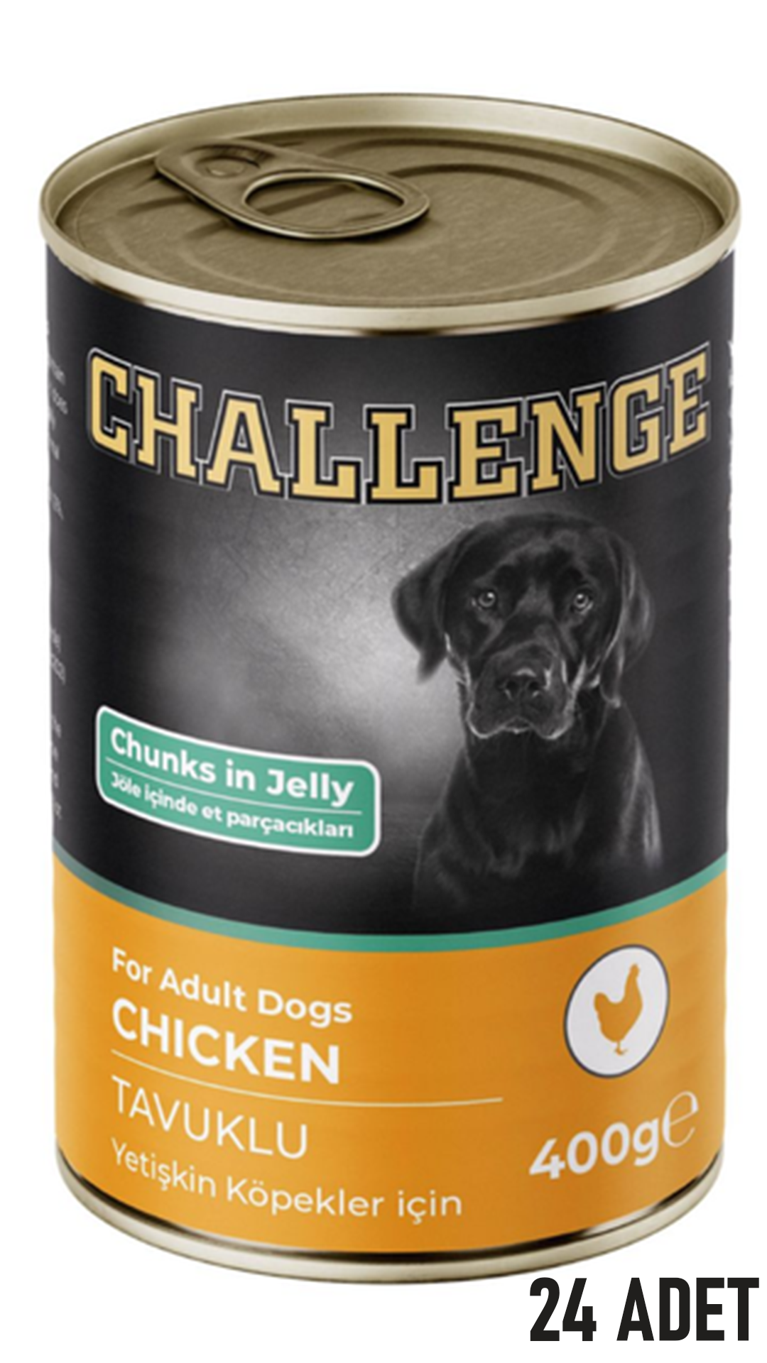 CHALLENGE KONSERVE KÖPEK TAVUKLU 400GR 24 ADET
