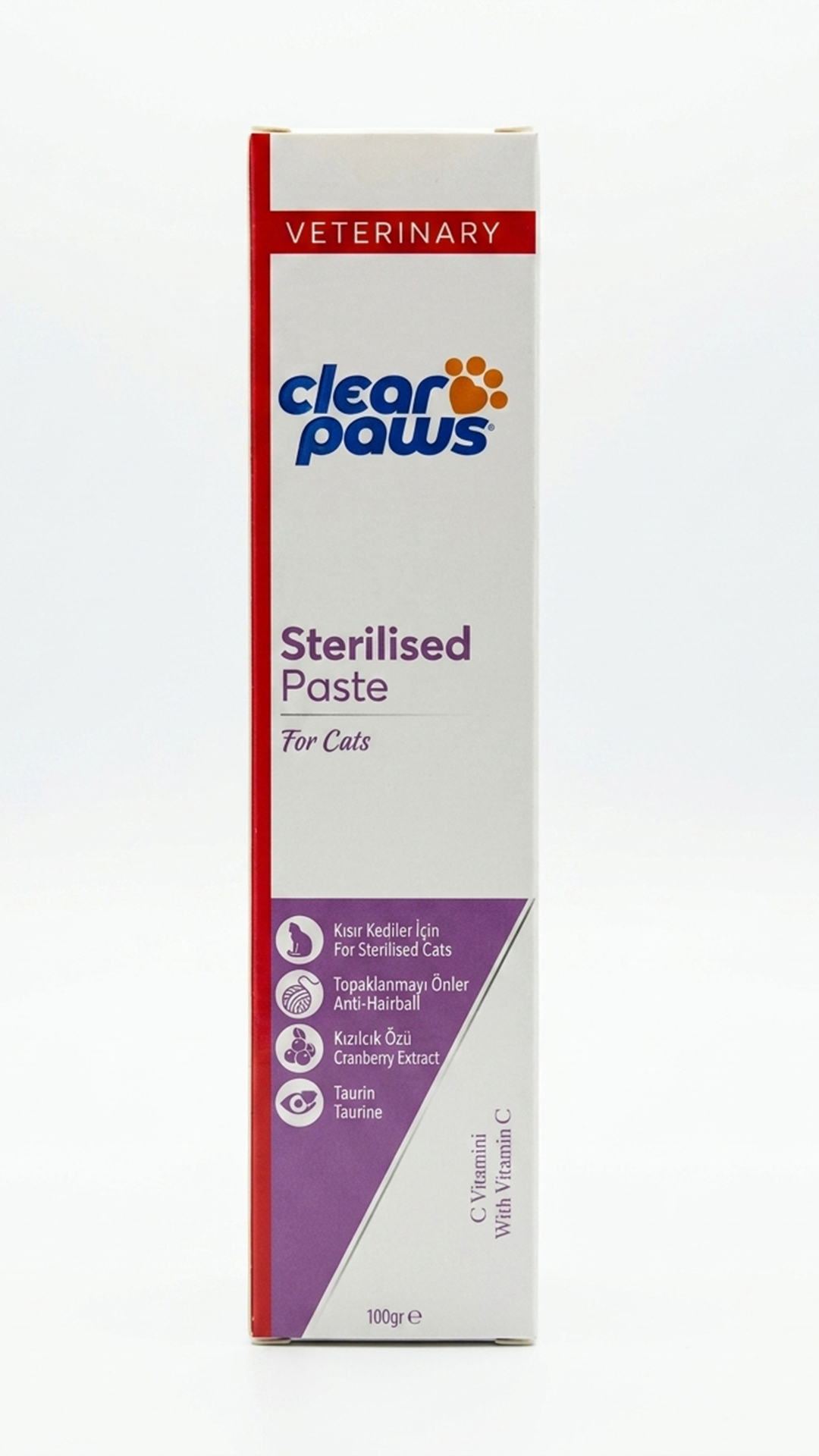 Clear Paws Vet Kısırlaştırılmış Kedi Maltı 100 Gr