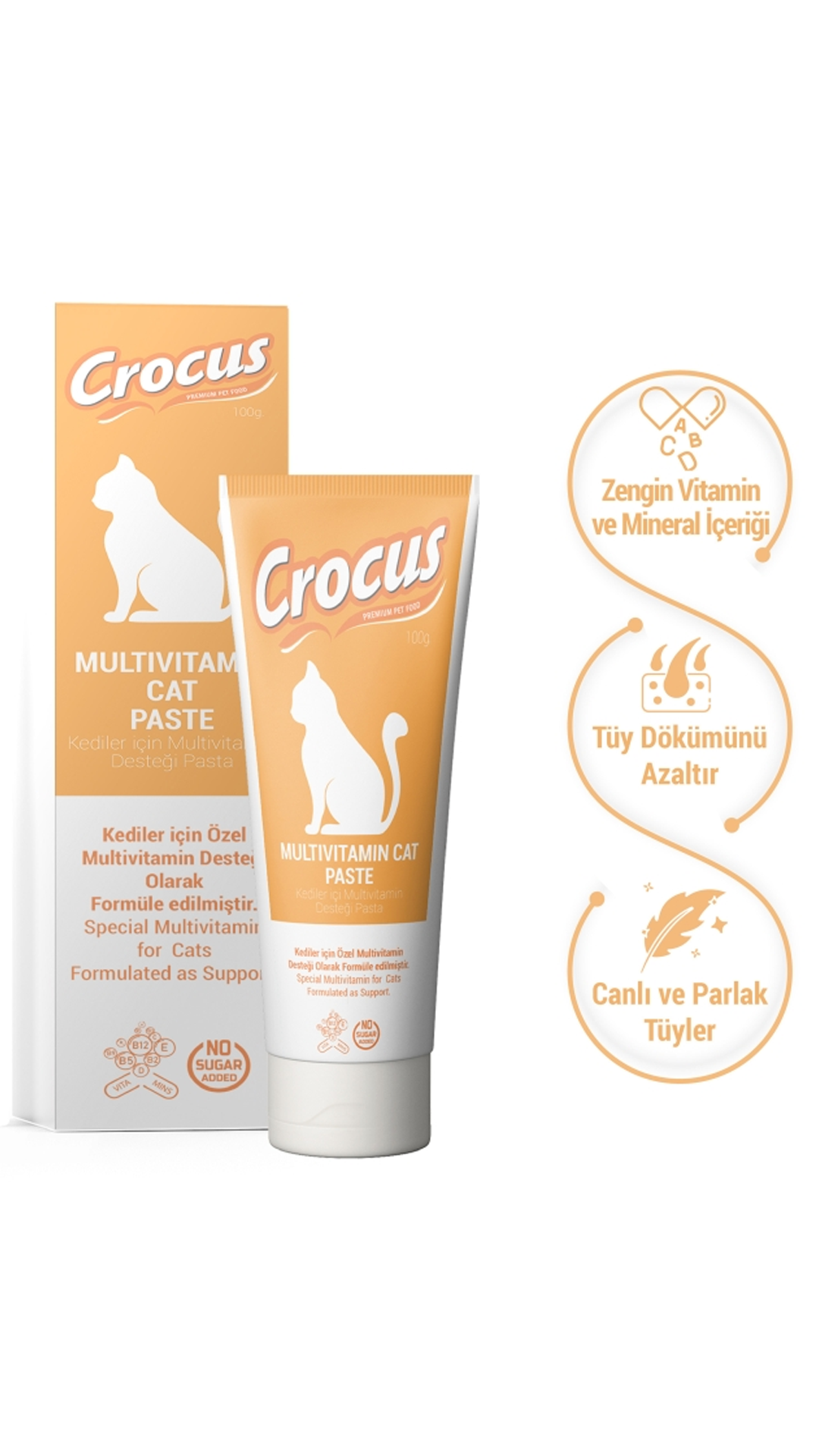 CROCUS KEDİ MULTİVİTAMİN MACUN 100 GRAM