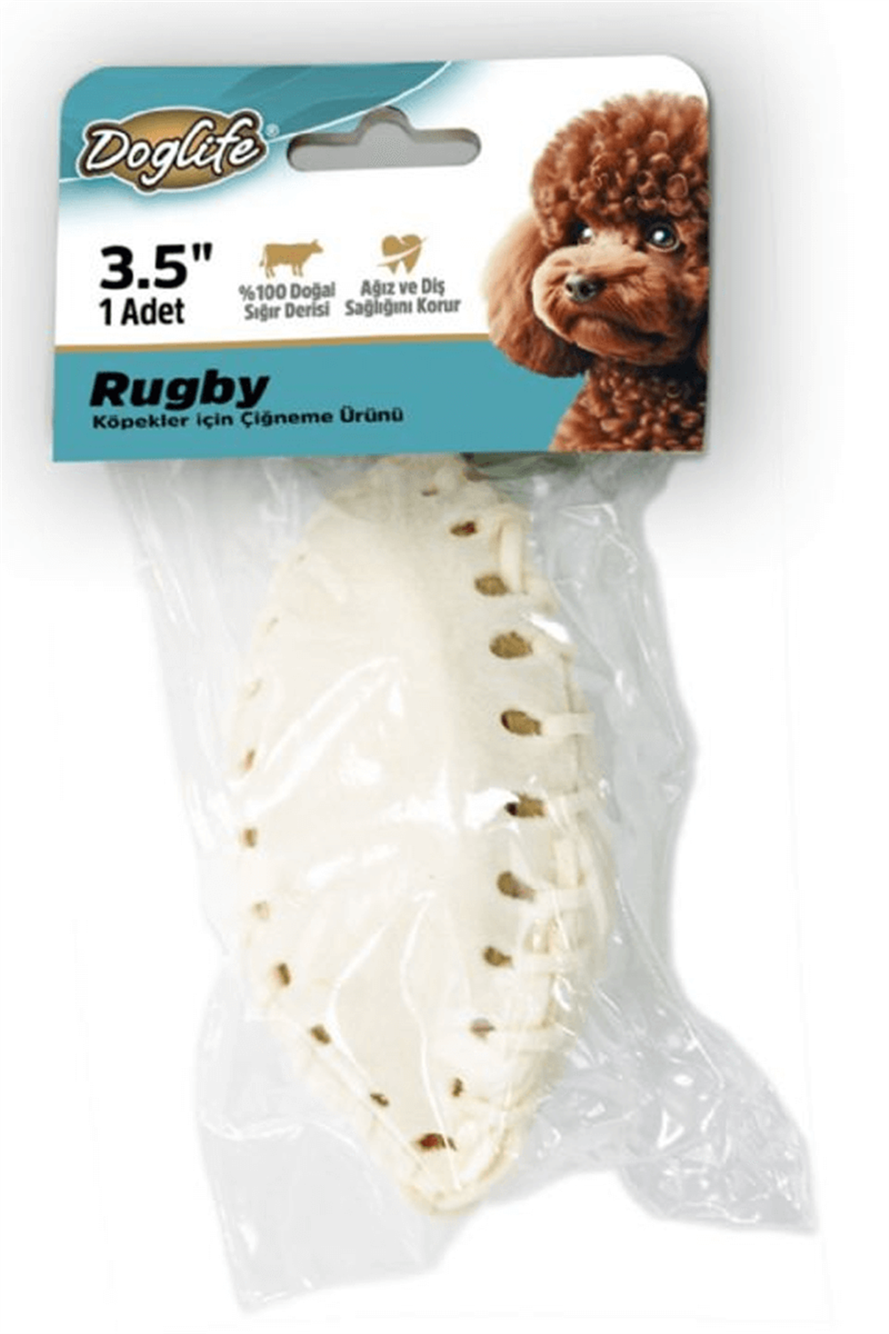 DOGLİFE ÇİĞNEME ÖDÜLÜ RUGBY TOPU 110GR/AD.1Lİ