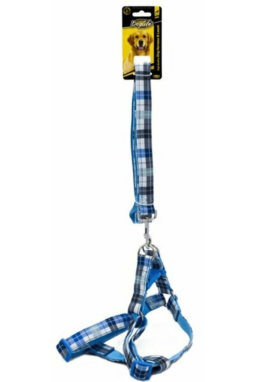 Doglife Köpekler İçin Ekose Desenli Göğüs Tasması Gezdirme 2,5Cm Köpek Tasması