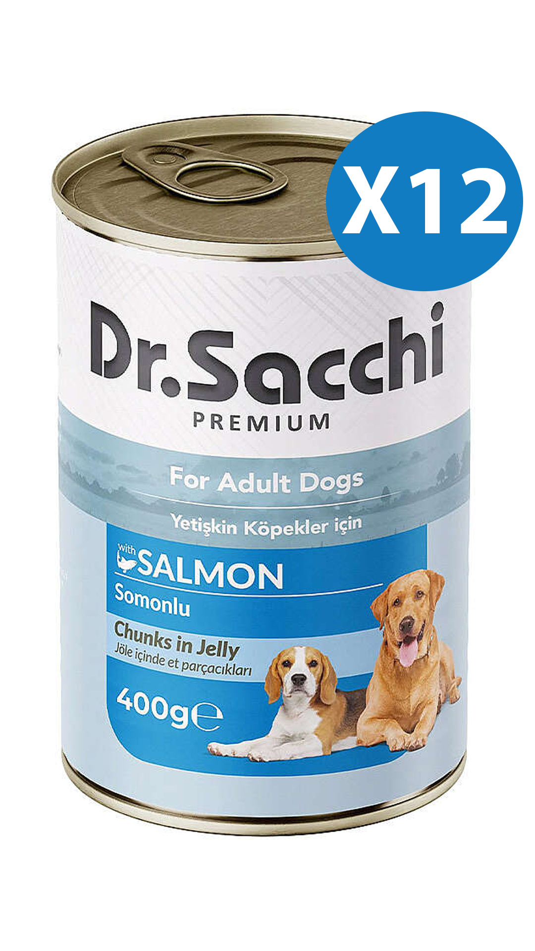 DR.SACCHI KONSERVE KÖPEK SOMONLU 400 GR 12 Adet