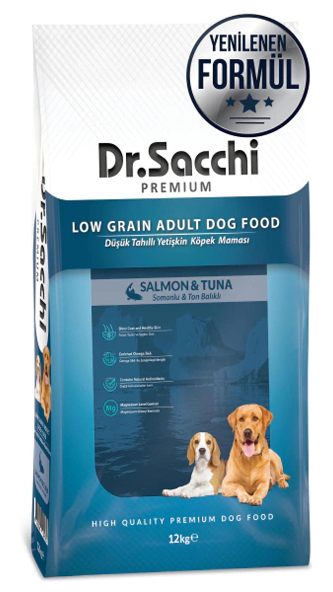 DR.SACCHI MAMA KÖPEK DÜŞÜK TAHIL.SOM.VE TON B.12KG