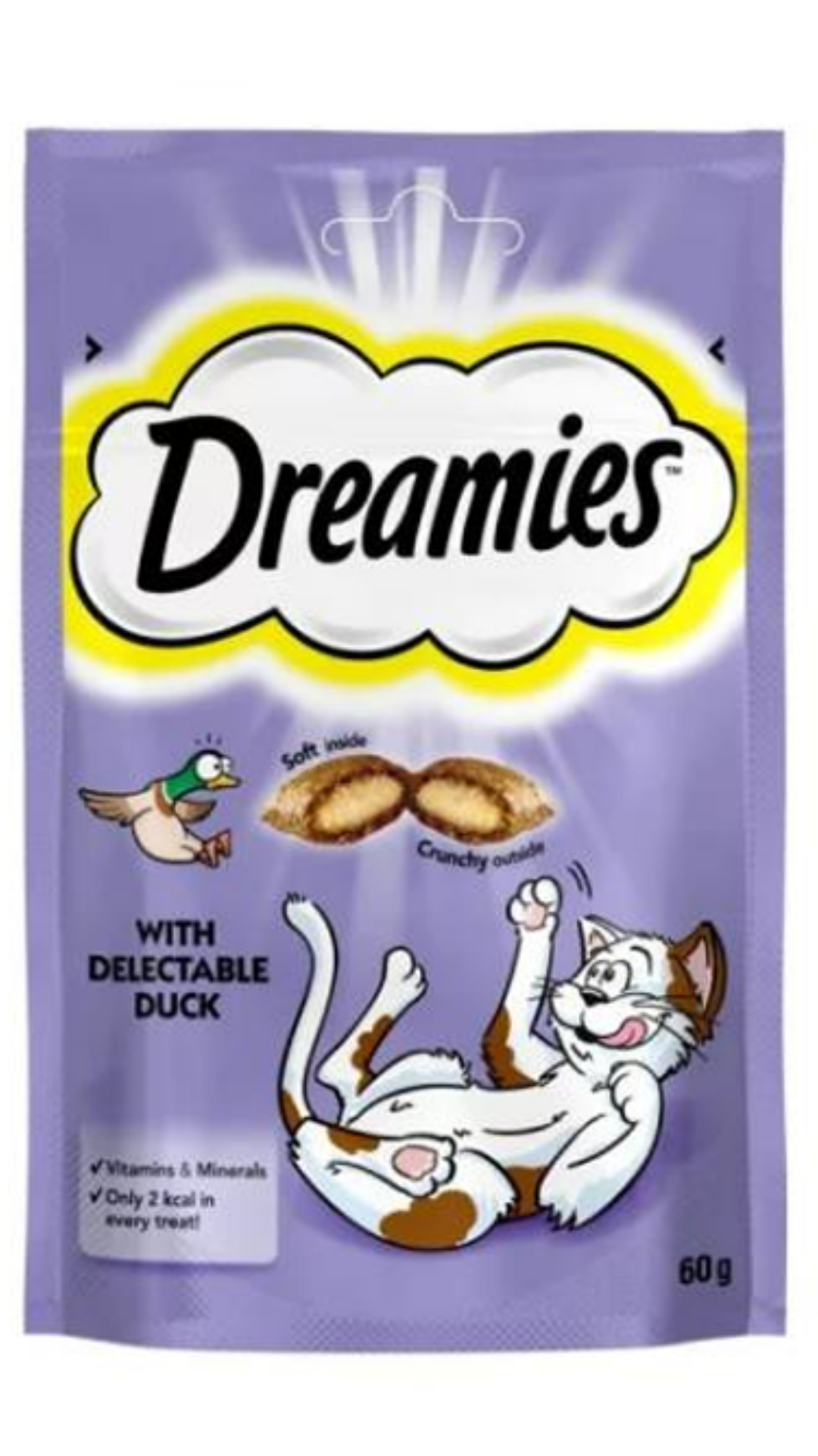 Dreamies İç Dolgulu Ördekli Kedi Ödül Bisküvisi 60 gr