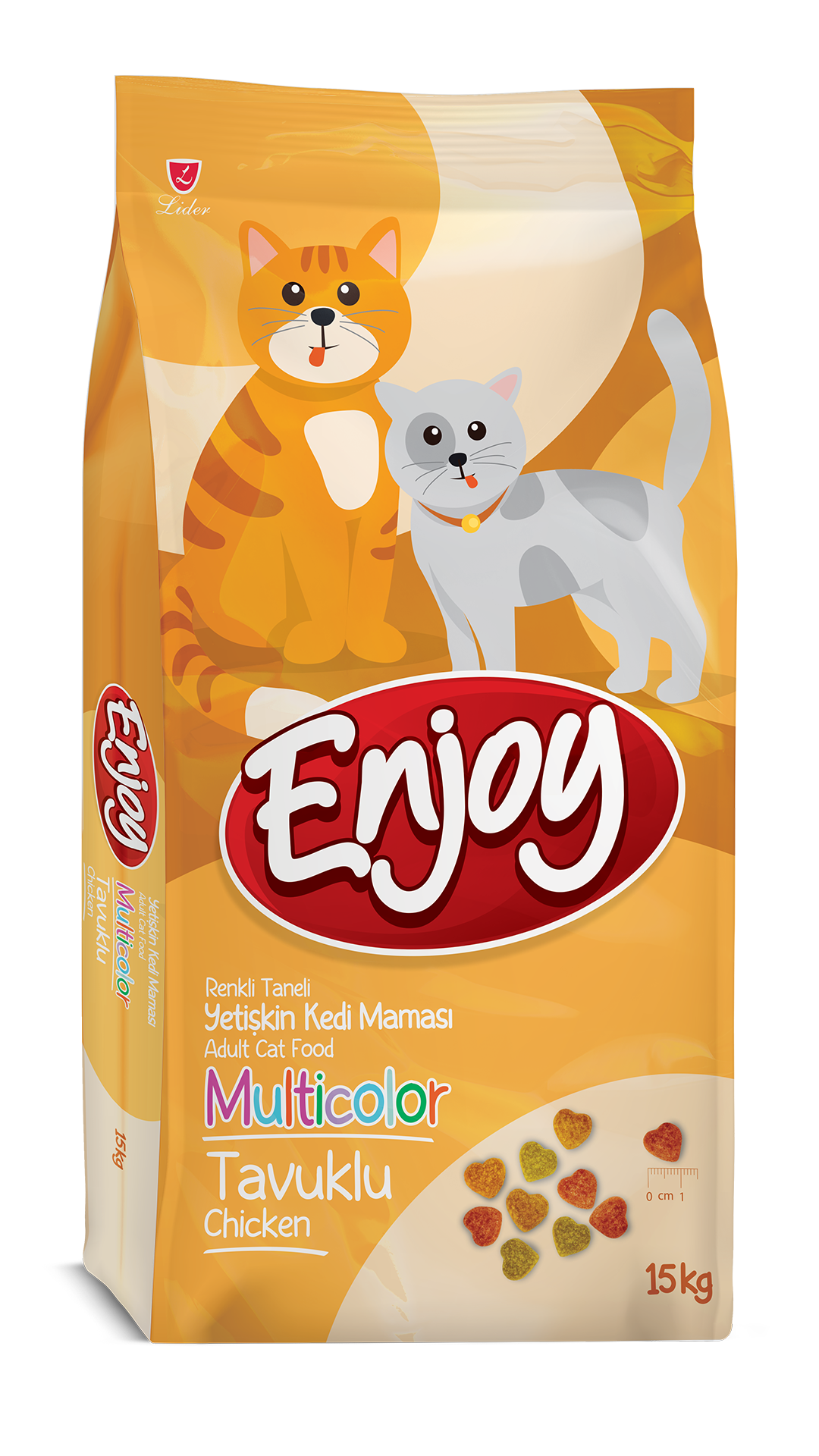 ENJOY MULTICOLOR TAVUKLU YETİŞKİN KEDİ MAMASI 15KG