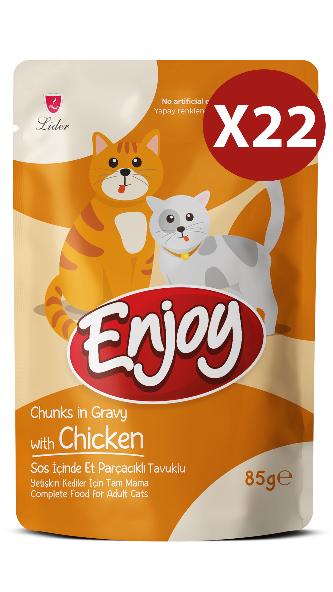 ENJOY POUCH SOS İÇİNDE ET PARÇACIKLI TAVUKLU 85G