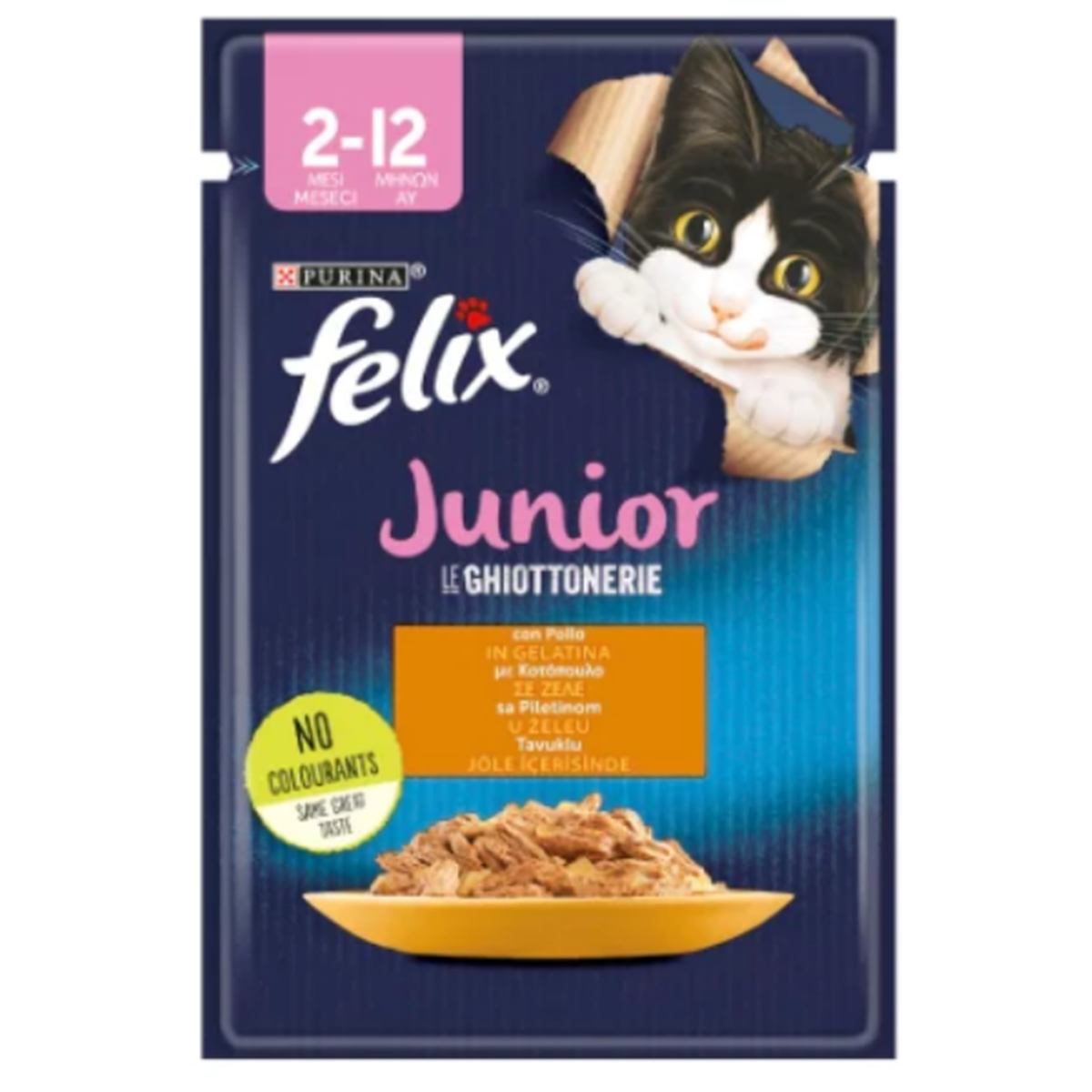 Felix Pouch Jöle İçinde Tavuklu Yavru Kedi Konservesi 85gr