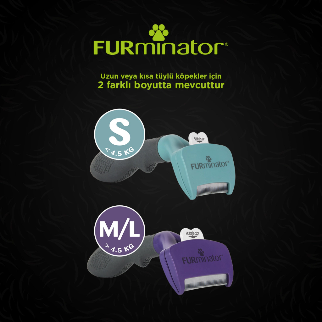 Furminator Kedi Tarağı - Uzun Tüylü Kediler için L
