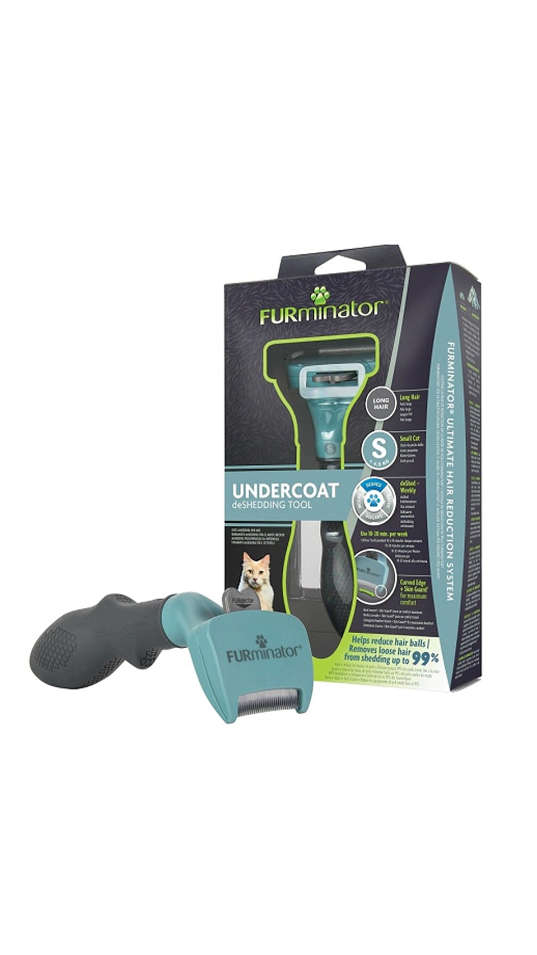 Furminator Kedi Tarağı - Uzun Tüylü Kediler için S