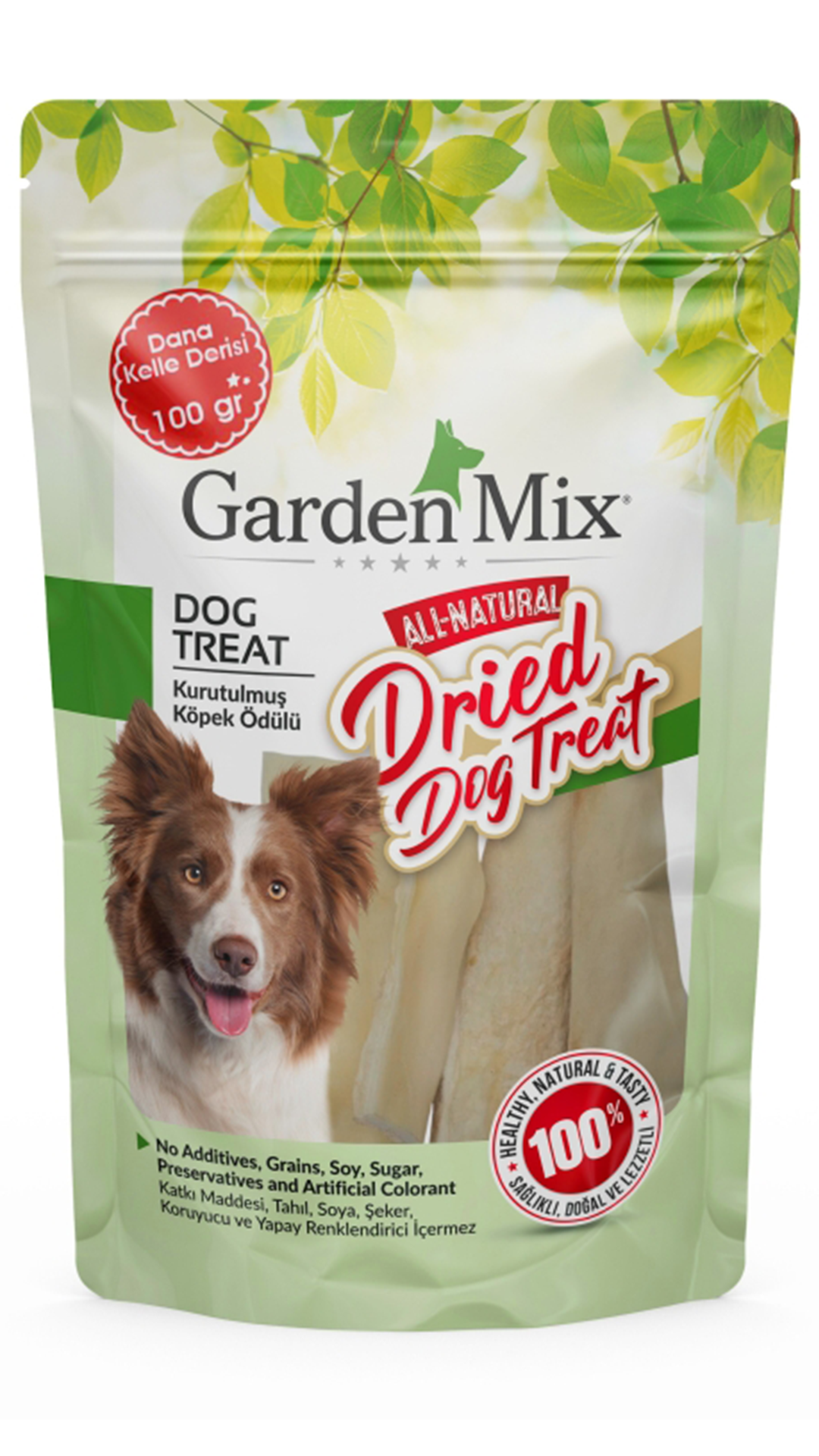 GARDEN MİX KURUTULMUŞ DANA KELLE DERİSİ 100 GR