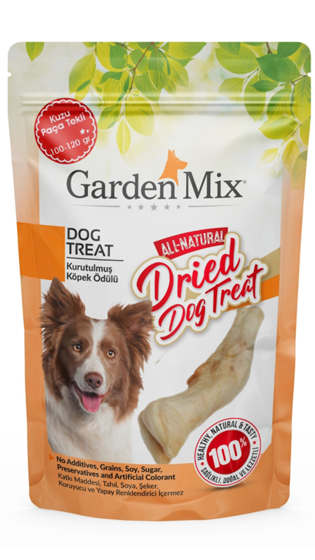 Garden Mix Kurutulmuş Kuzu Paça Tekli Köpek Ödül Maması 120 GR