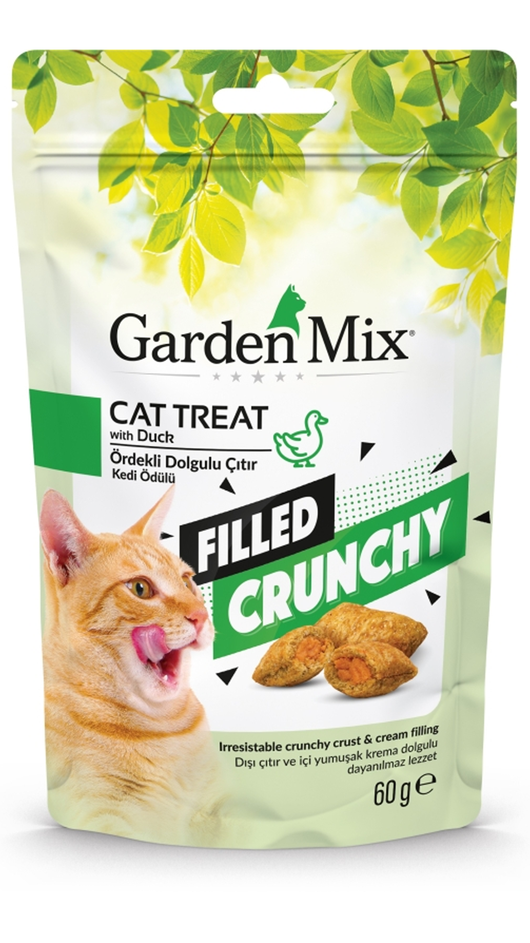 GARDENMİX ÖRDEKLİ İÇİ DOLGULU KEDİ ÖDÜLÜ 60GR