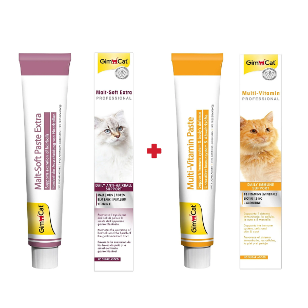 Gimcat Kedi Macunu Malt 100 Gr. + Multivitamin 100 Gr. 2 li Set