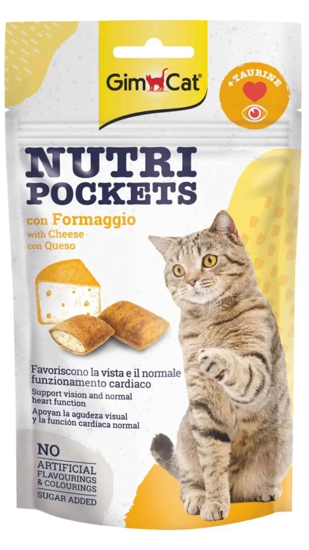 GimCat Nutripockets Peynirli ve Taurinli Kedi Ödül Maması 60 gr