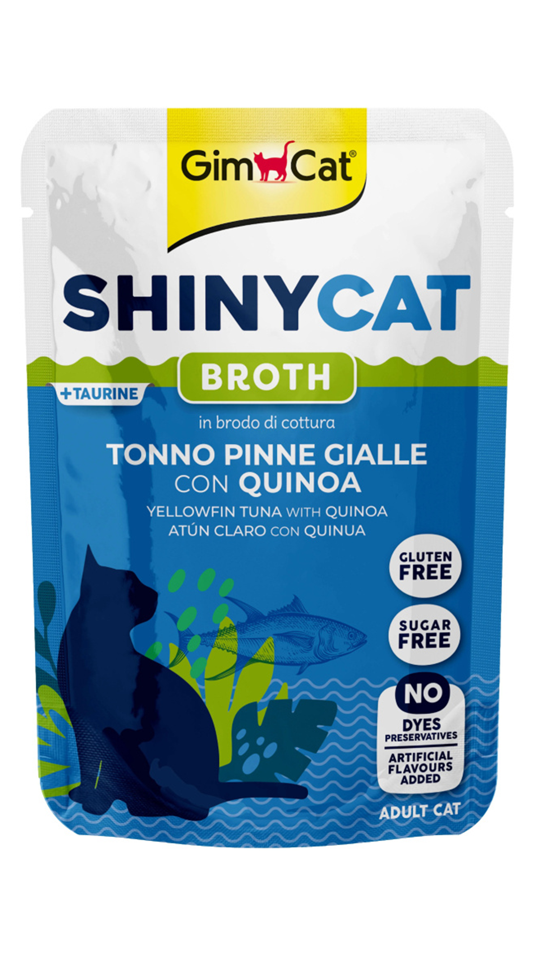 GIMCAT SHINYCAT POUCH S.S.TON BAL&KINOA  70GR