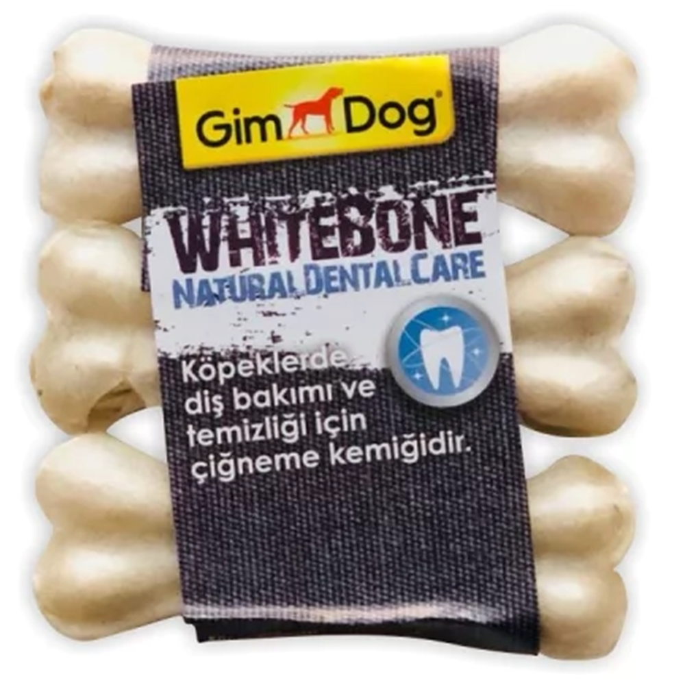 GimDog Mordimi Beyaz Press Kemik 3,5'' 8.9cm (3'lü Paket)