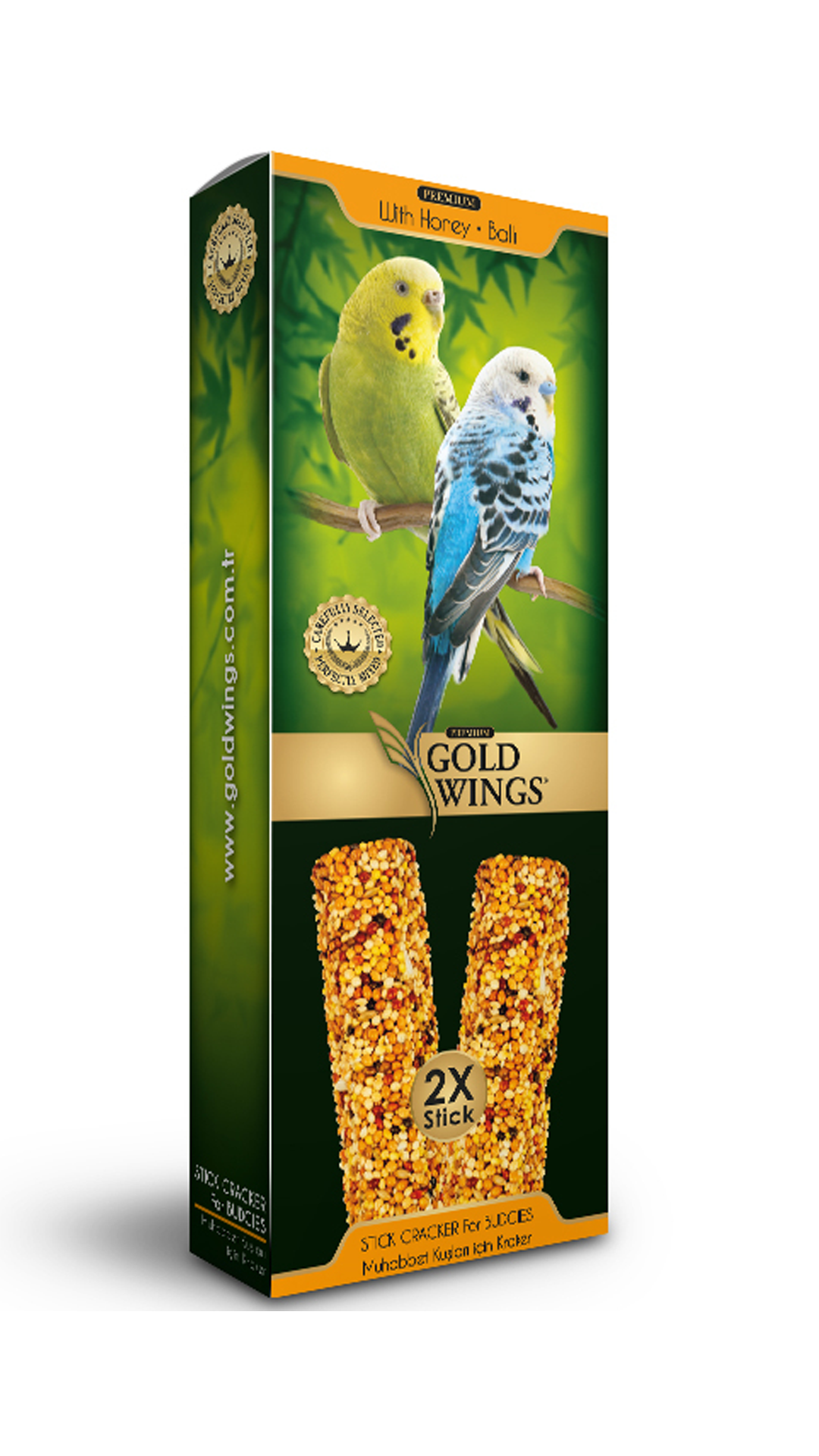 GOLD WİNG PREMİUM MUHABBET KUŞ KRAKERİ BALLI 2li