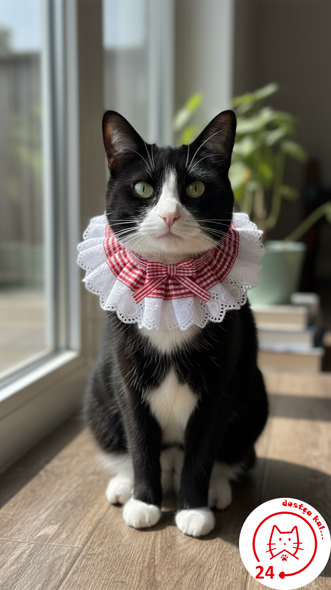 Kedi ve Köpek Noel Dantelli Tasma Yılbaşı Dantelli Tasma