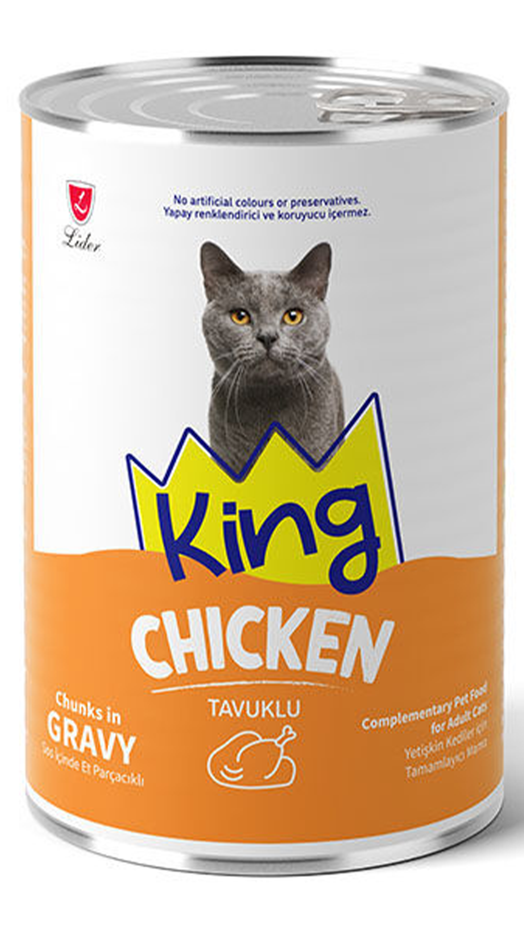 KING SOS İÇİNDE ET PARÇACIKLI TAVUKLU KEDİ 400GR