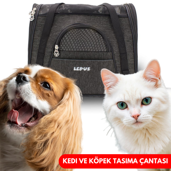 Lepus Roomy Bag Kedi ve Köpek Taşıma Çantası Siyah