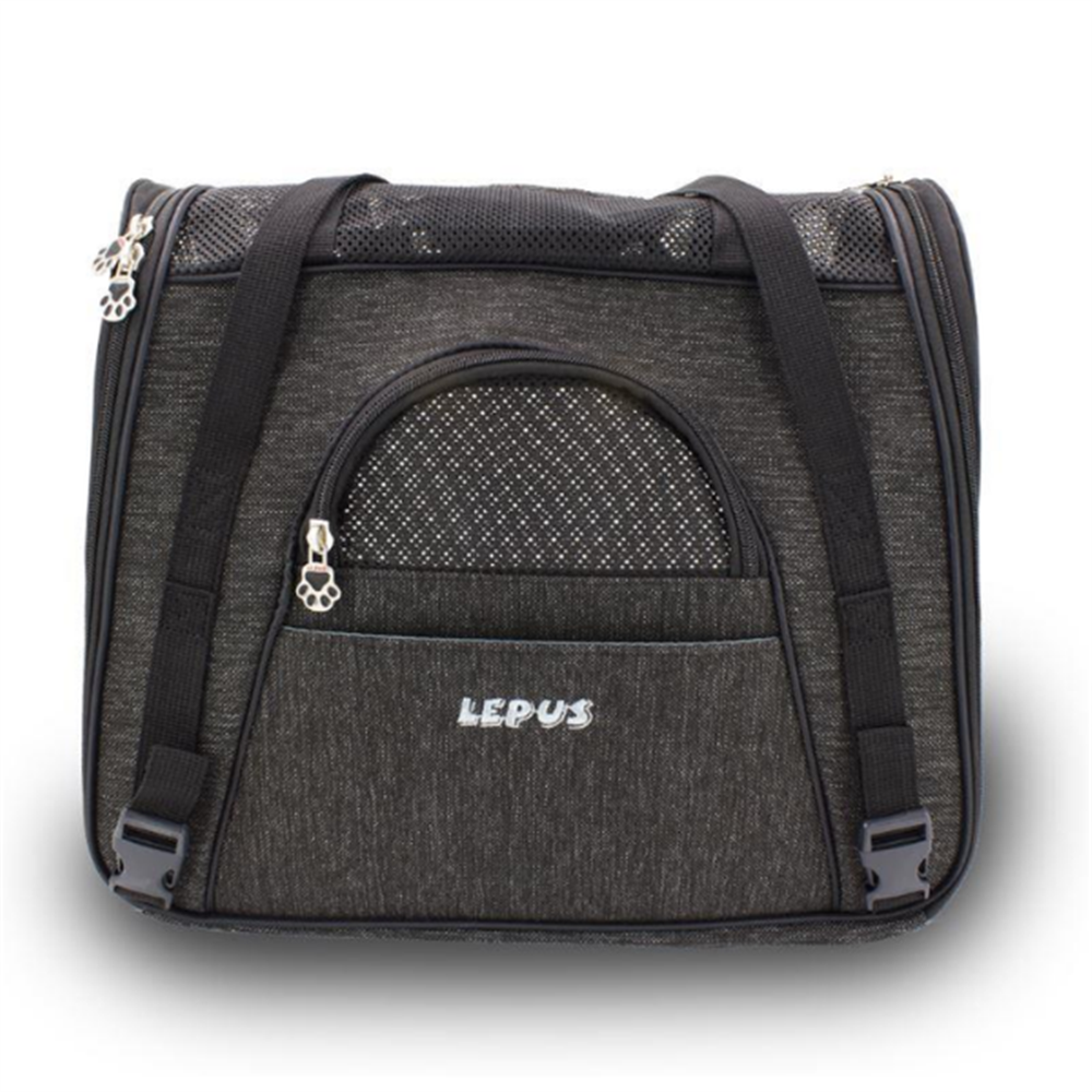 Lepus Roomy Bag Kedi ve Küçük Irk Köpek Taşıma Çantası Siyah