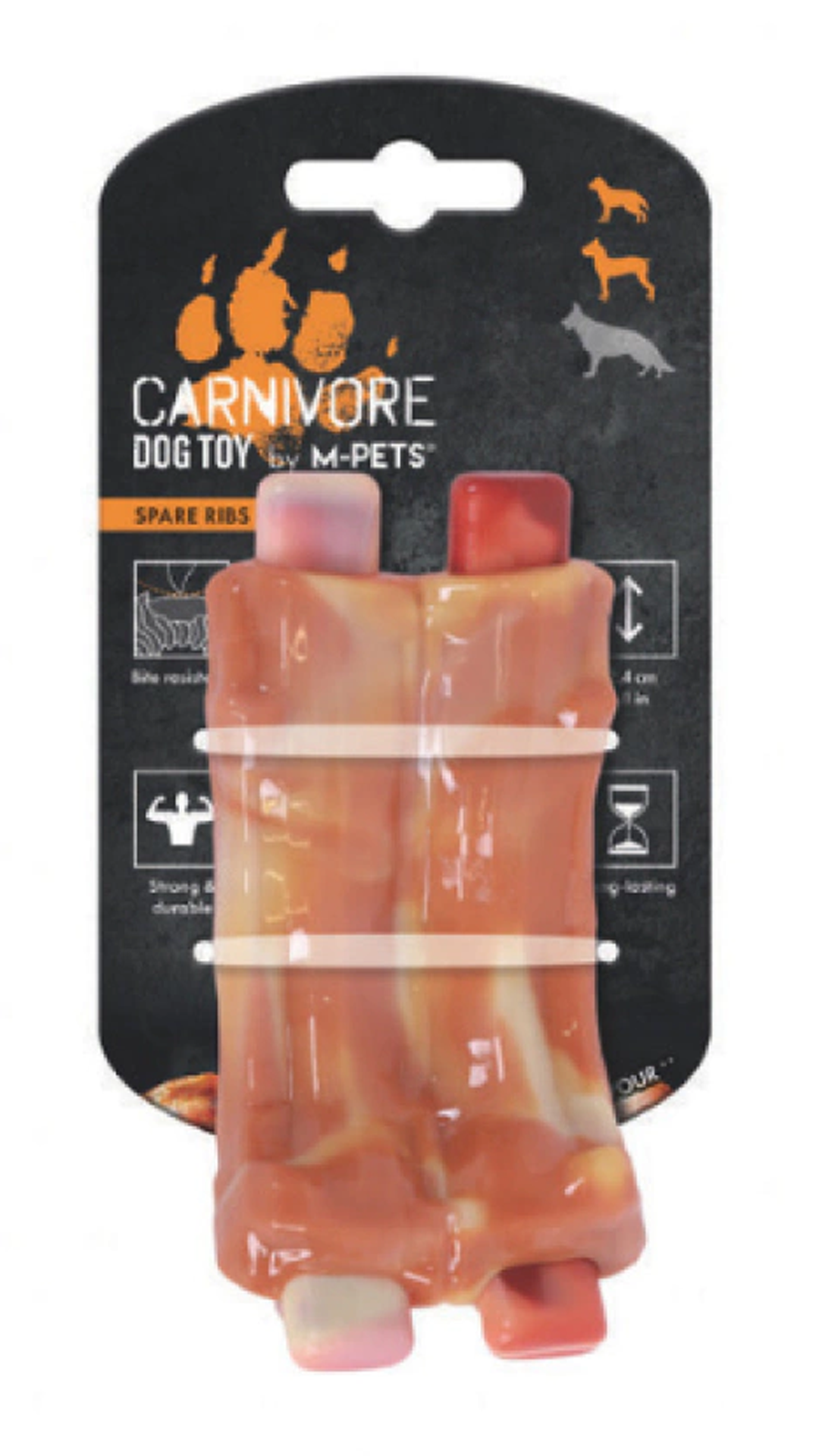 M-PETS CARNIVORE DOG TOY SPARE RIBS PASTIRMA AROMA