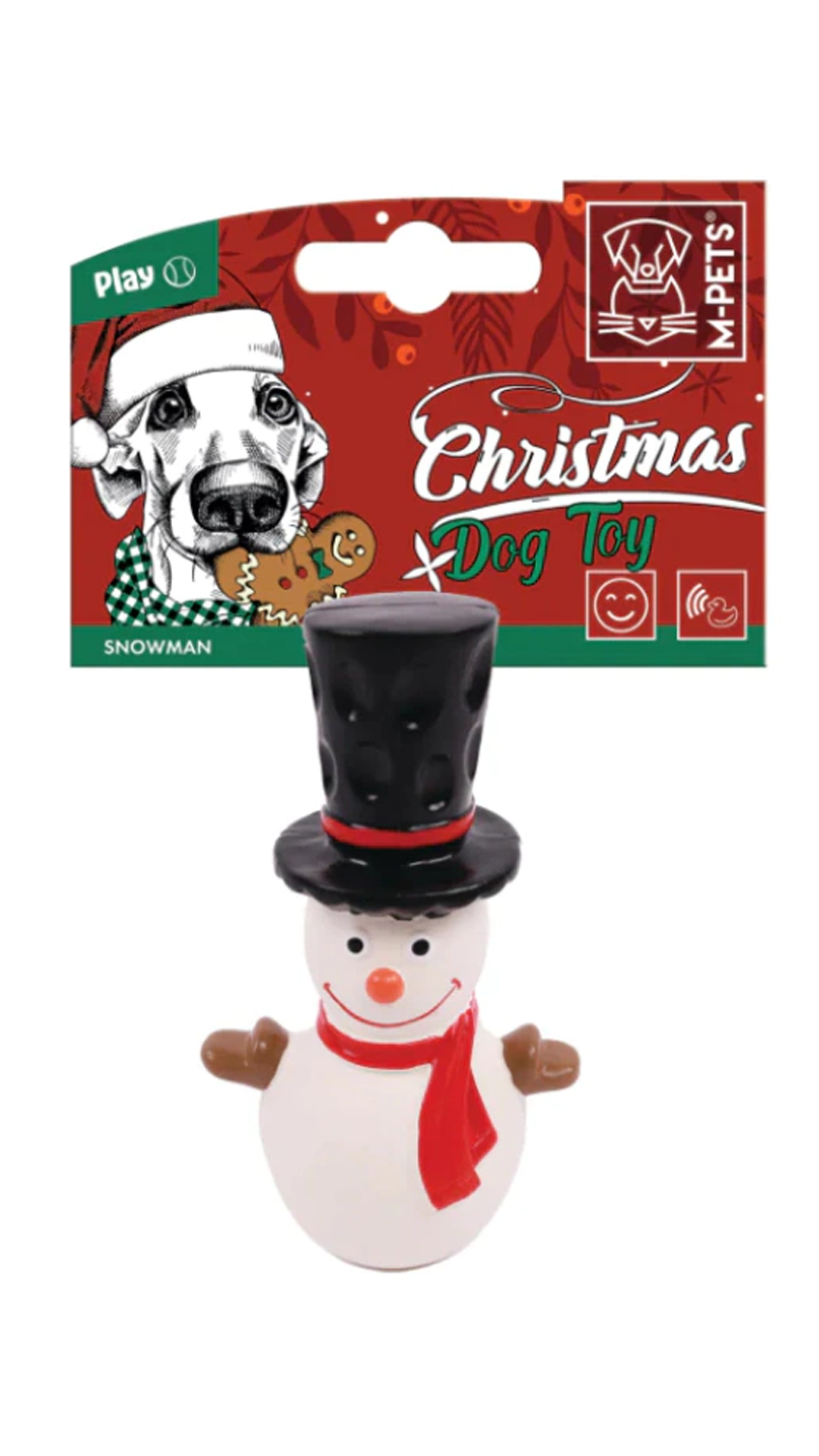 M-PETS CHRISTMAS SNOWMAN KÖPEK OYUNCAĞI 15CM