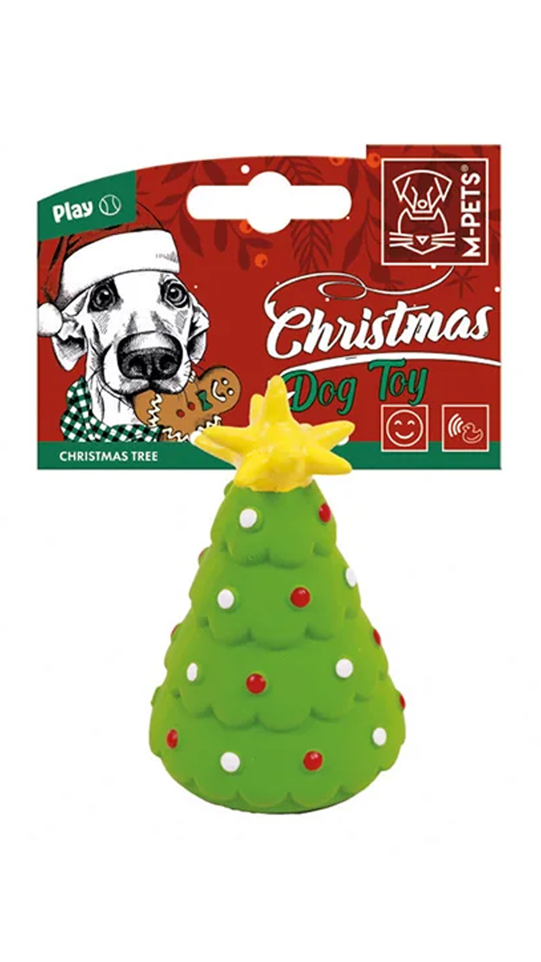 M-PETS CHRISTMAS TREE KÖPEK OYUNCAĞI 10CM