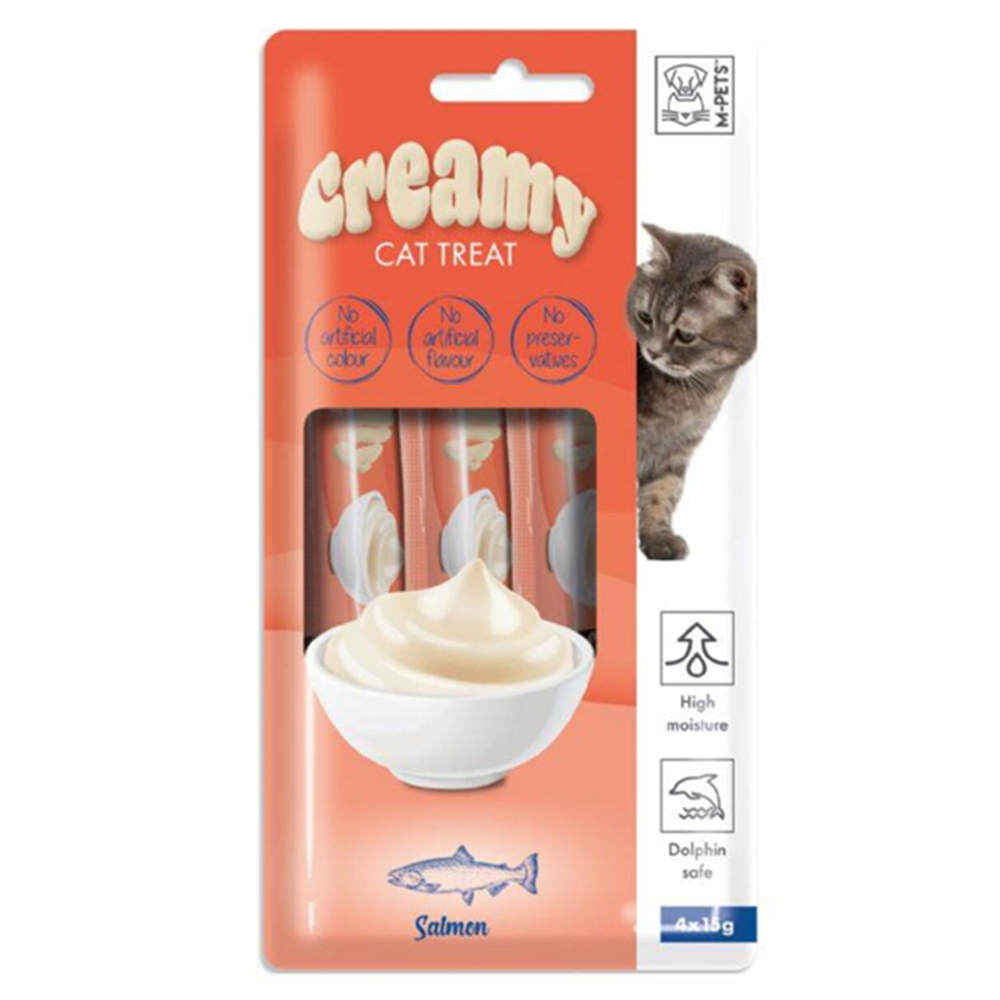 M-Pets Creamy Salmon Kedi Ödül Maması 4x15 Gr