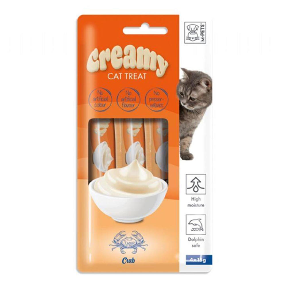 M-Pets Creamy Yengeçli Kedi Ödül Maması 4x15 Gr