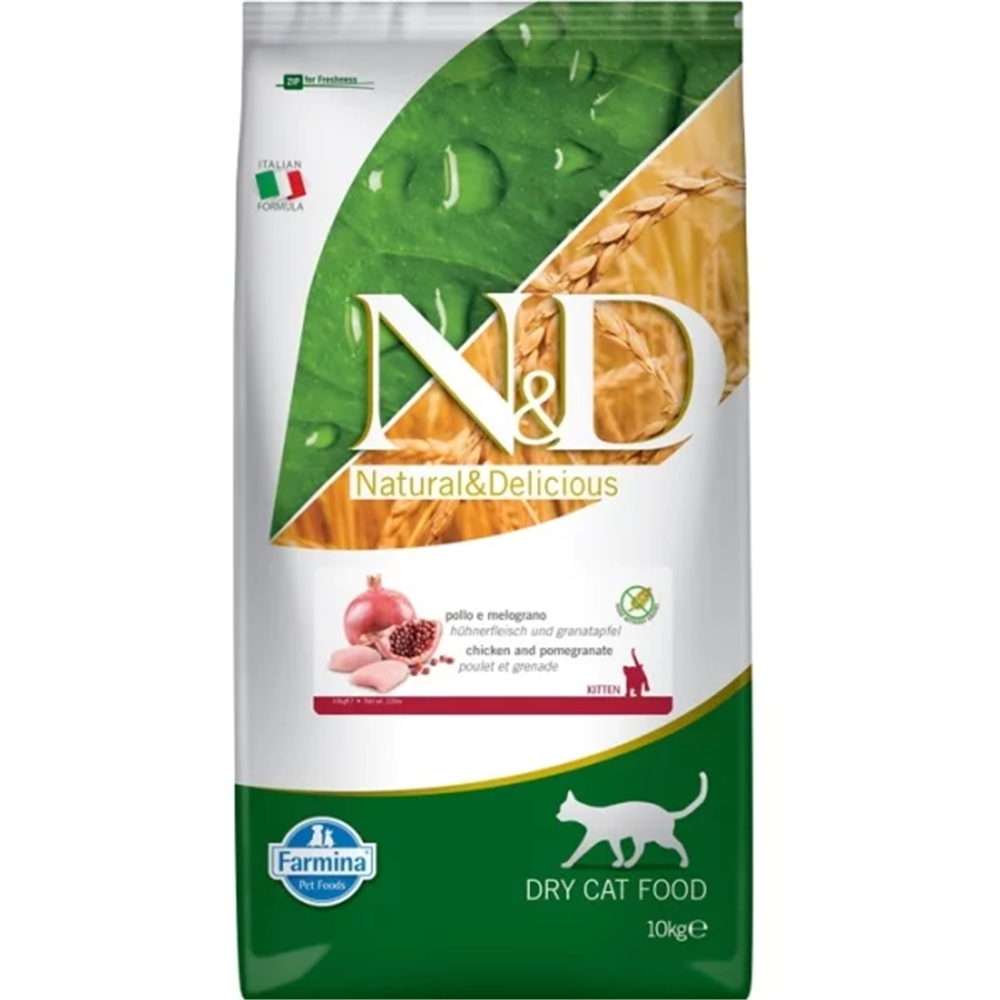 N&D Prime Tavuklu ve Narlı Tahılsız Yavru Kedi Maması 10kg