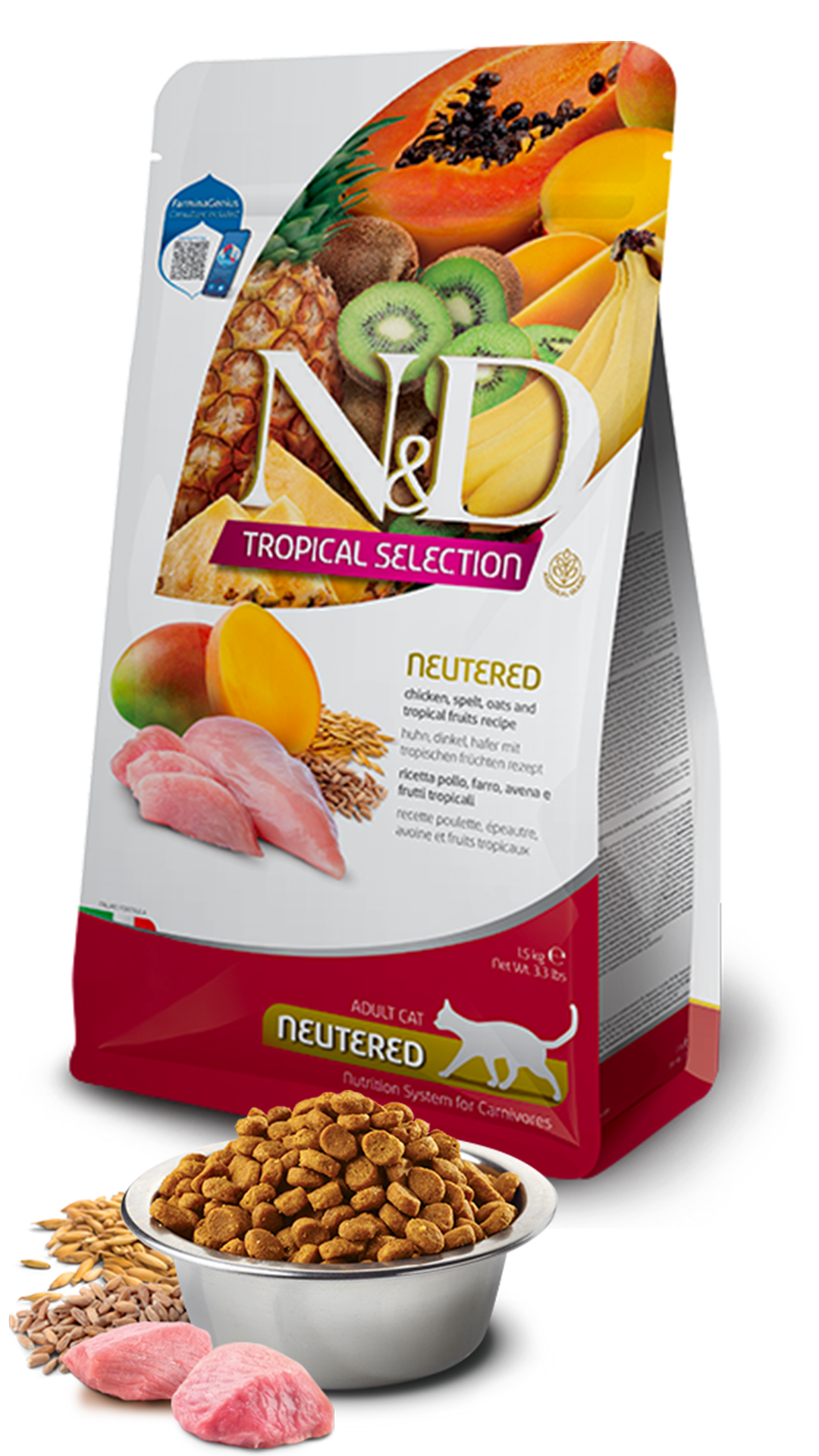 N&D Tropical Tavuklu Kısırlaştırılmış Kedi Maması 1.5 Kg