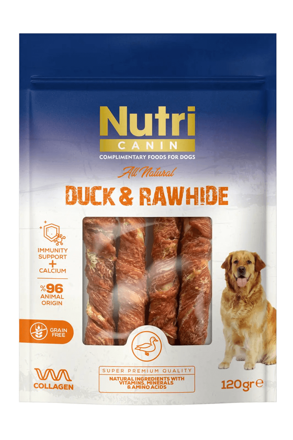Nutri Canin Ördek Etli Sargılı Kemik Köpek Ödül Maması 120gr