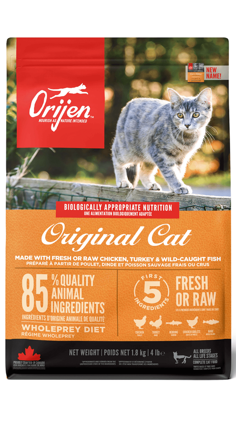 Orijen Original Cat Yavru ve Yetişkin Kedi Maması 1,8 kg
