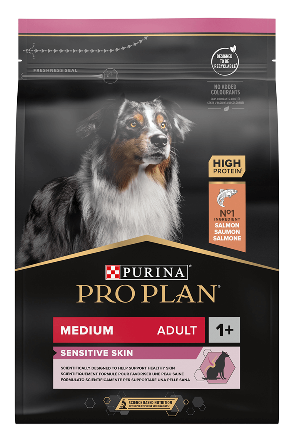 Pro Plan Medium Sensitive Skin Somonlu ve Pirinçli Yetişkin Orta Irk Köpek Maması 3kg