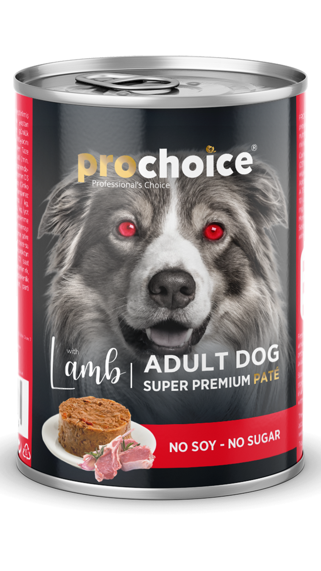 ProChoice Kuzu Etli Şekersiz Ezme Yetişkin Köpek Konservesi 400 gr