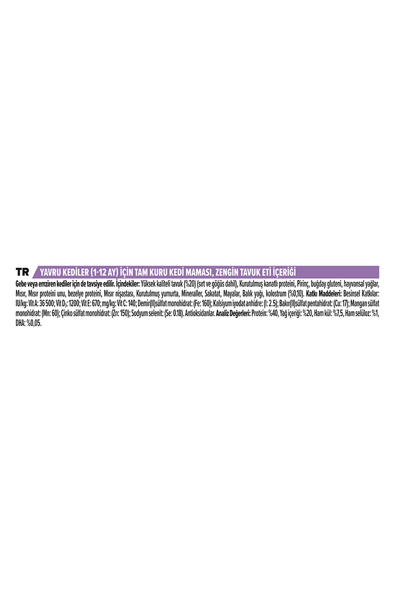 Proplan Original Kitten Tavuklu Ve Pirinçli Yavru Kedi Maması 10 Kg