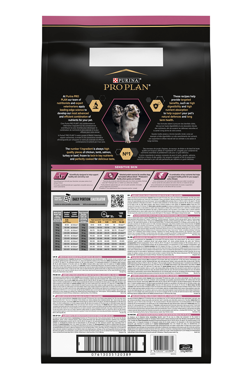 Proplan Puppy Medium Sensitive Skin Somonlu Orta Irk Yavru Köpek Maması 12 kg