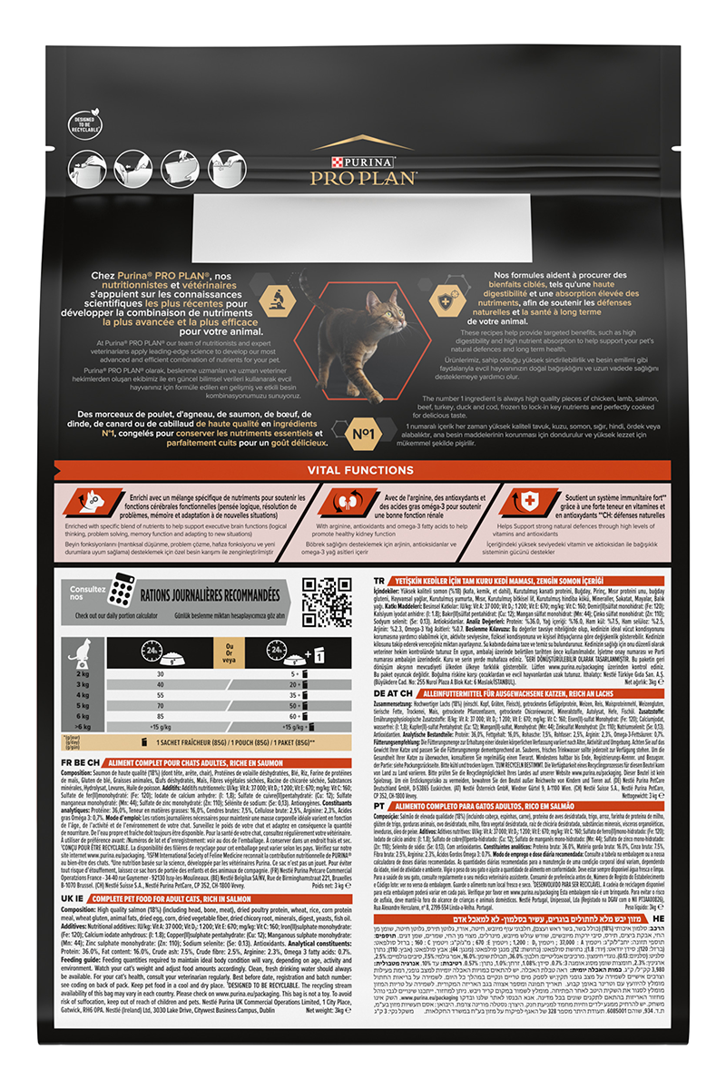 Proplan Somonlu ve Pirinçli Yetişkin Kedi Maması 1,5 Kg