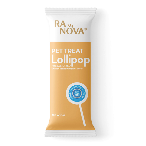 Ranova Kabak Aromalı Dondurularak Kurutulmuş Kedi Ödülü Lolipop 1.4 Gr 
