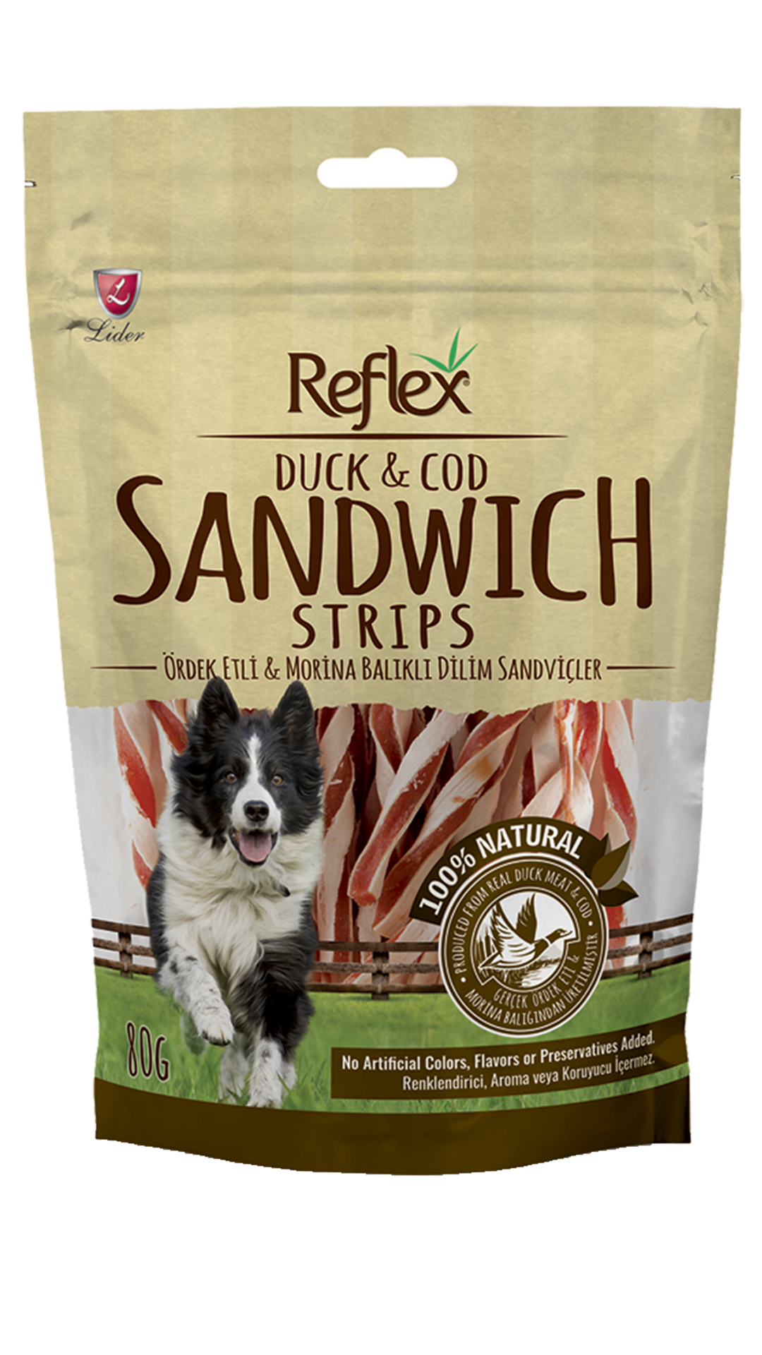 Reflex Duck Sandviç Ördekli Balıklı Köpek Ödülü 80 Gr